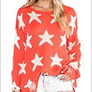 WildFox Red Star Sweater